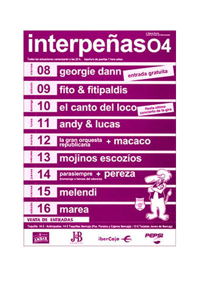 2004-cartel pabellon interpeñas zaragoza fiestas del pilar Fiestas del Pilar de Zaragoza 2004. Pabellón Interpeñas Zaragoza 2004. Pilar 2004. Fiestas del Pilar 2004. Peñas Zaragoza. Federación Interpeñas de Zaragoza. Cartel Fiestas del Pilar año 2004 Interpeñas Zaragoza.